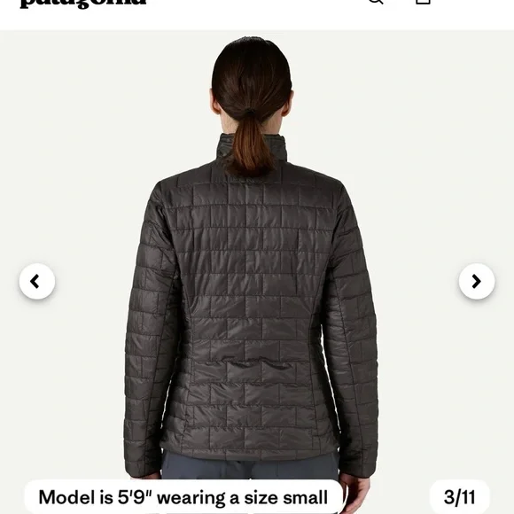 Patagonia Women's Black Nano Puff Jacket - Picture 9 of 12